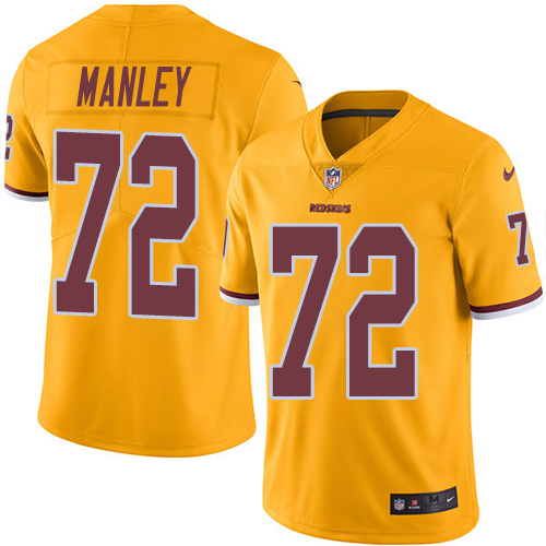 Youth Limited Dexter Manley Nike Jersey Gold - #72 Rush NFL Washington Redskins